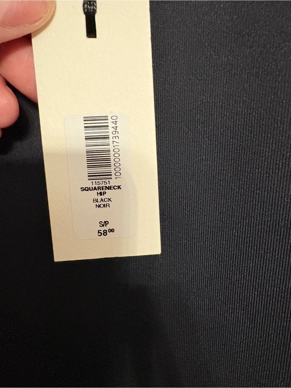 NWT- Aritzia Black Original Contour Squareneck Hip Longsleeve - Picture 8 of 9